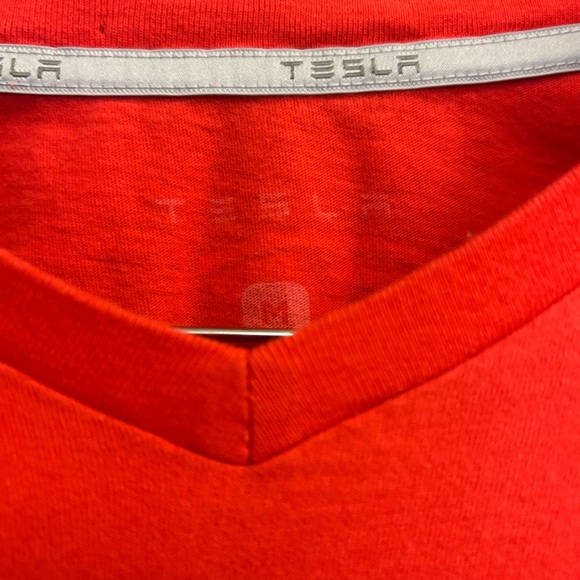 Tesla M worn once rare women’s v neck cotton shirt long sleeve! - Picture 11 of 15